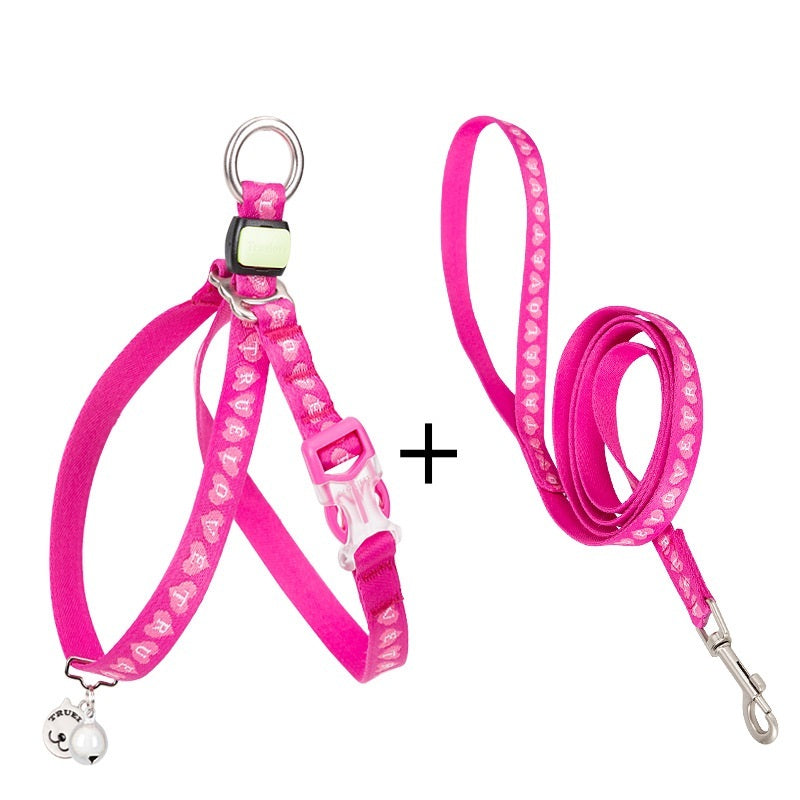 Pet Cat Bell Chest Strap Haulage Rope Package