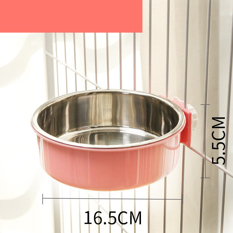 Food Bowl Neck Guard Stainless Steel Fixed