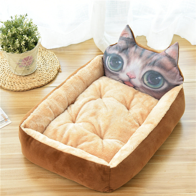 Large Pet Cat Dog Bed 7Colors Warm Cozy Dog