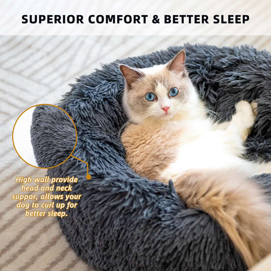Dog Beds For Small Dogs Round Plush Cat Litter