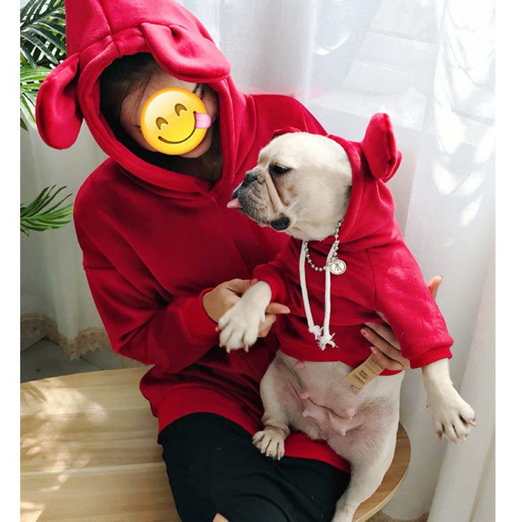 Pet Parent Child Outfit Hooded Double Sided
