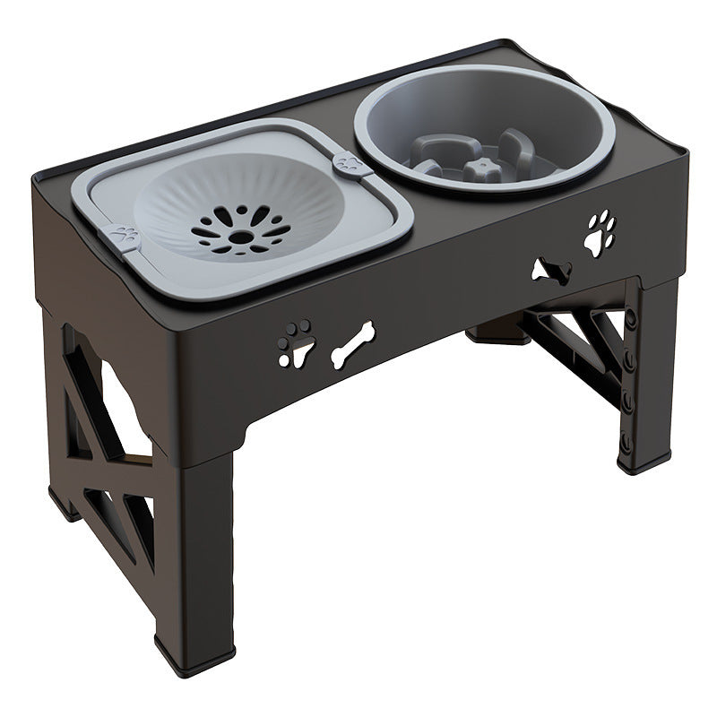 Pet Stainless Steel Feeder Double Bowl Integrate