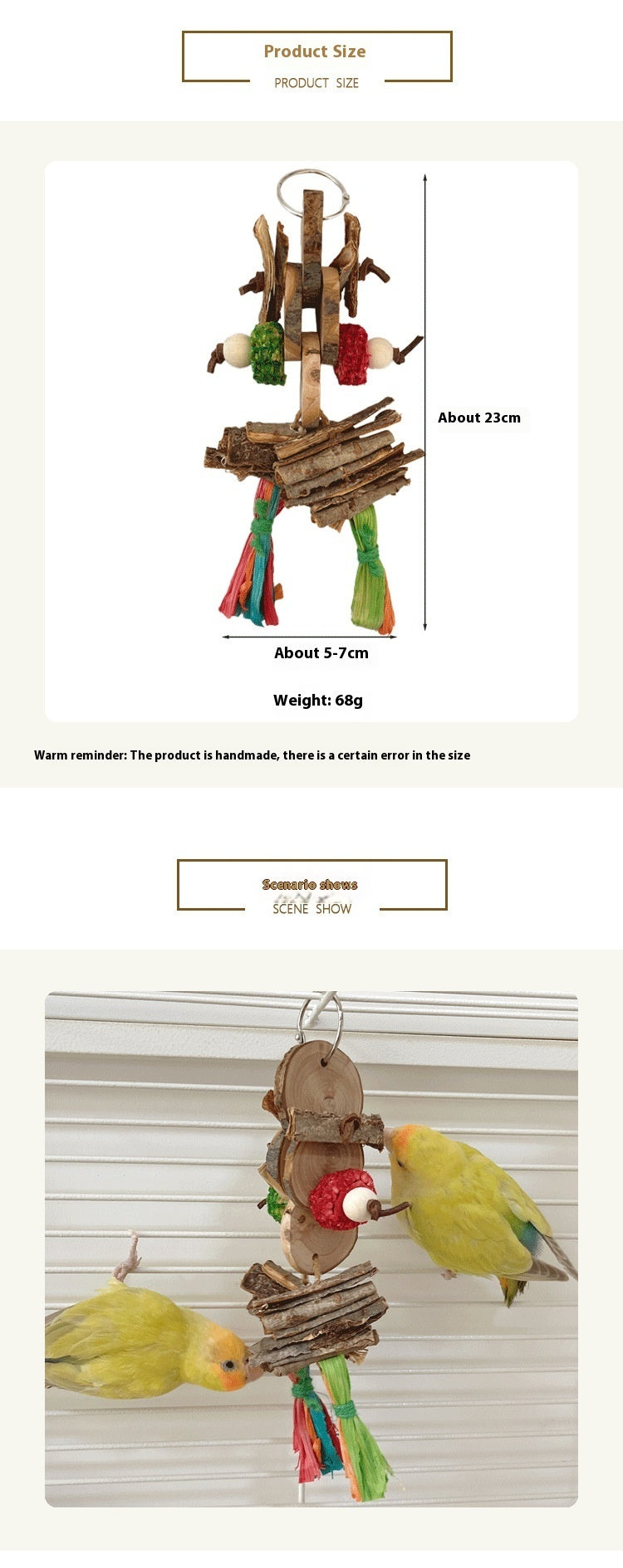 Parrot Bird Bite Toy String