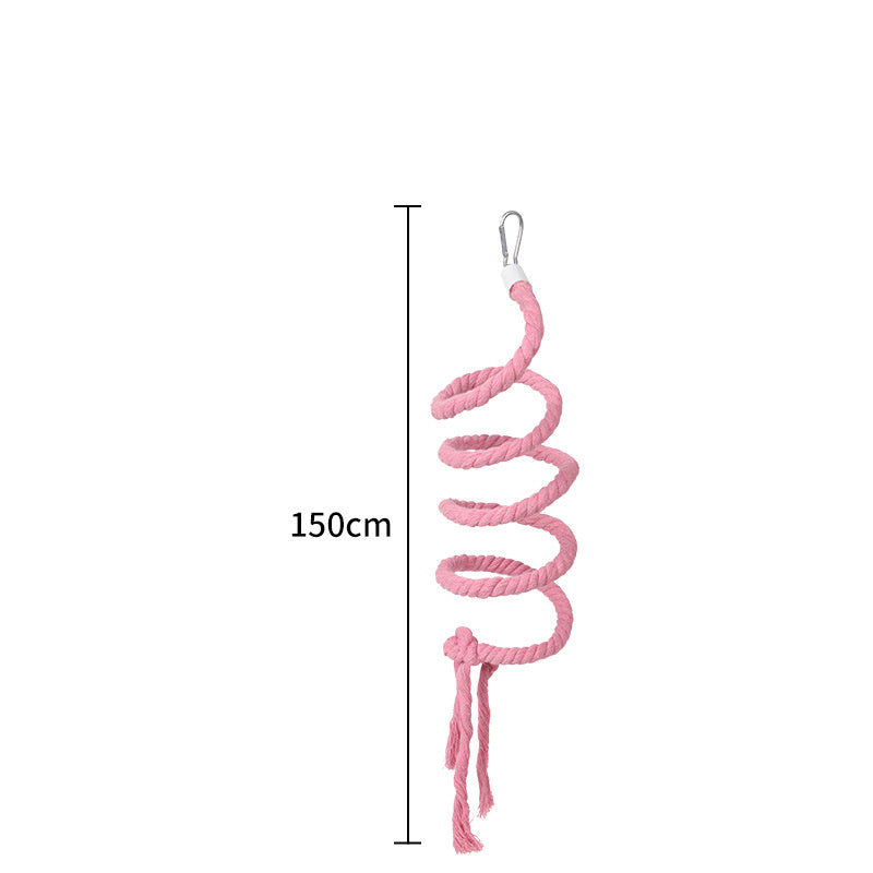 Gradient Colorful Bird Rope Perch