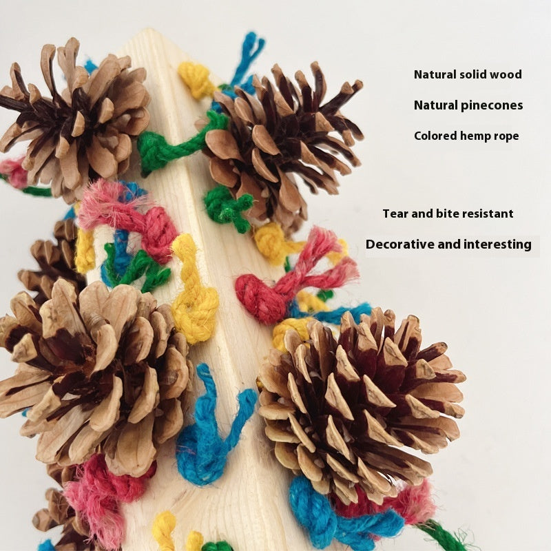 Solid Wood Parrot Toy Bird Stand