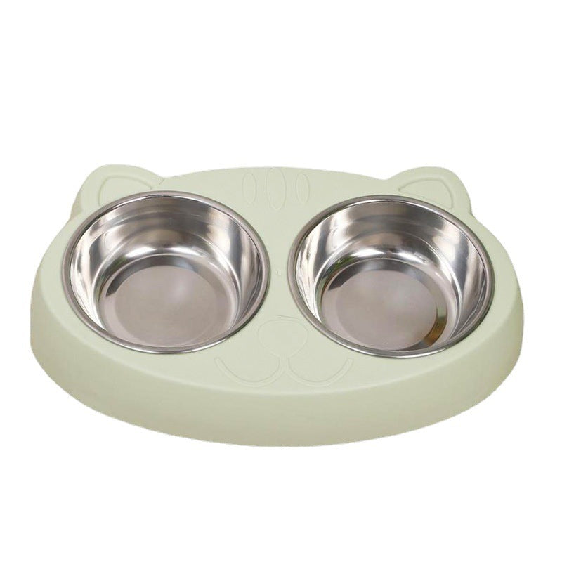 Pet Double Bowls, Stainless Steel Pet Food Bowl Water