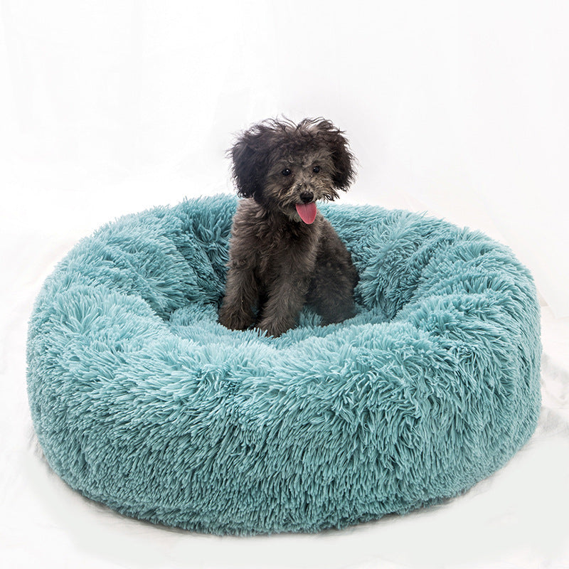 Small Dogs Round Plush Cat Litter Kennel Pet