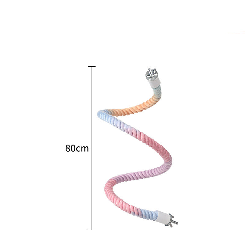 Gradient Colorful Bird Rope Perch