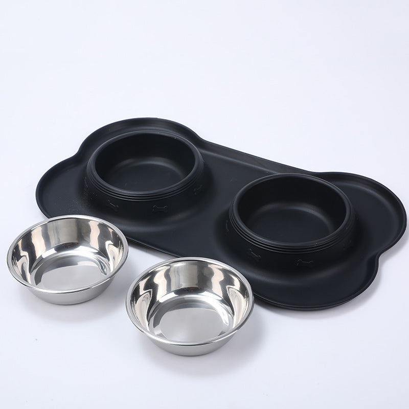 Silicone Pet Stainless Steel Bowl Non-slip
