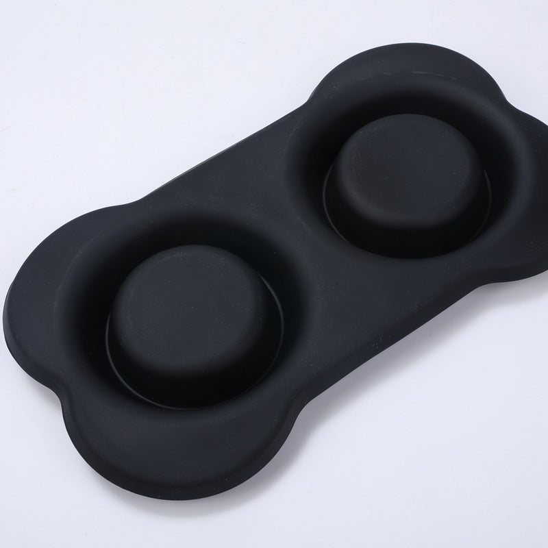 Silicone Pet Stainless Steel Bowl Non-slip
