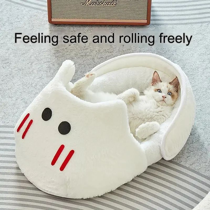 Portable Plush Slipper Cat Bed Pet Mattress Warm