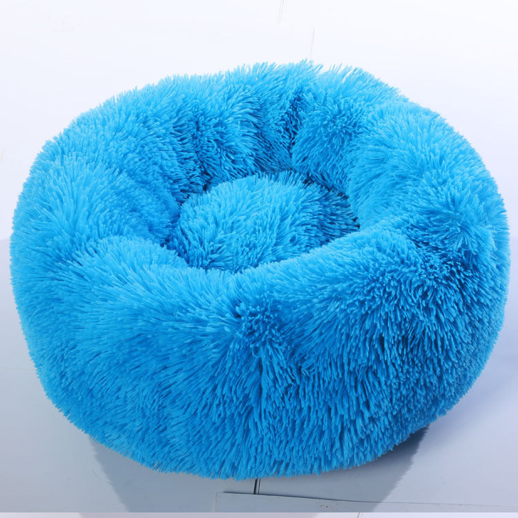 Small Dogs Round Plush Cat Litter Kennel Pet