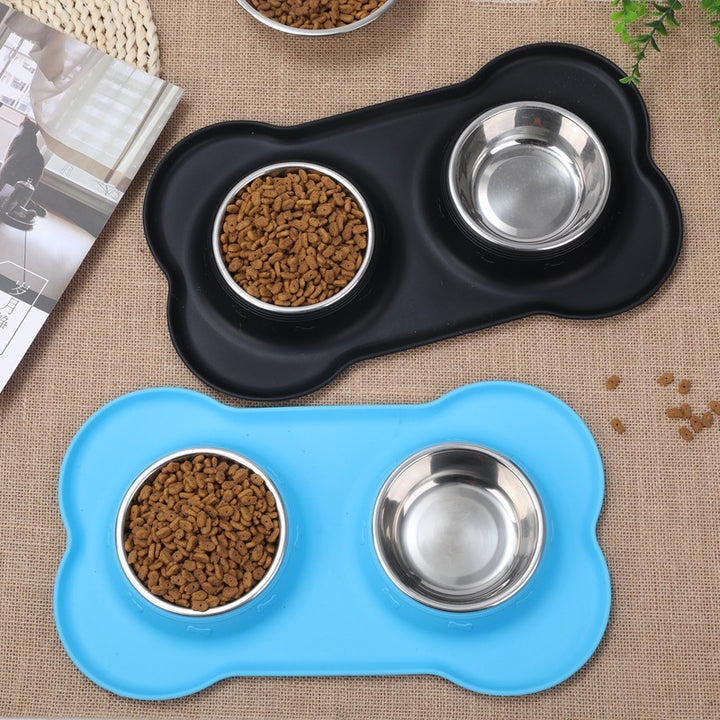 Silicone Pet Stainless Steel Bowl Non-slip