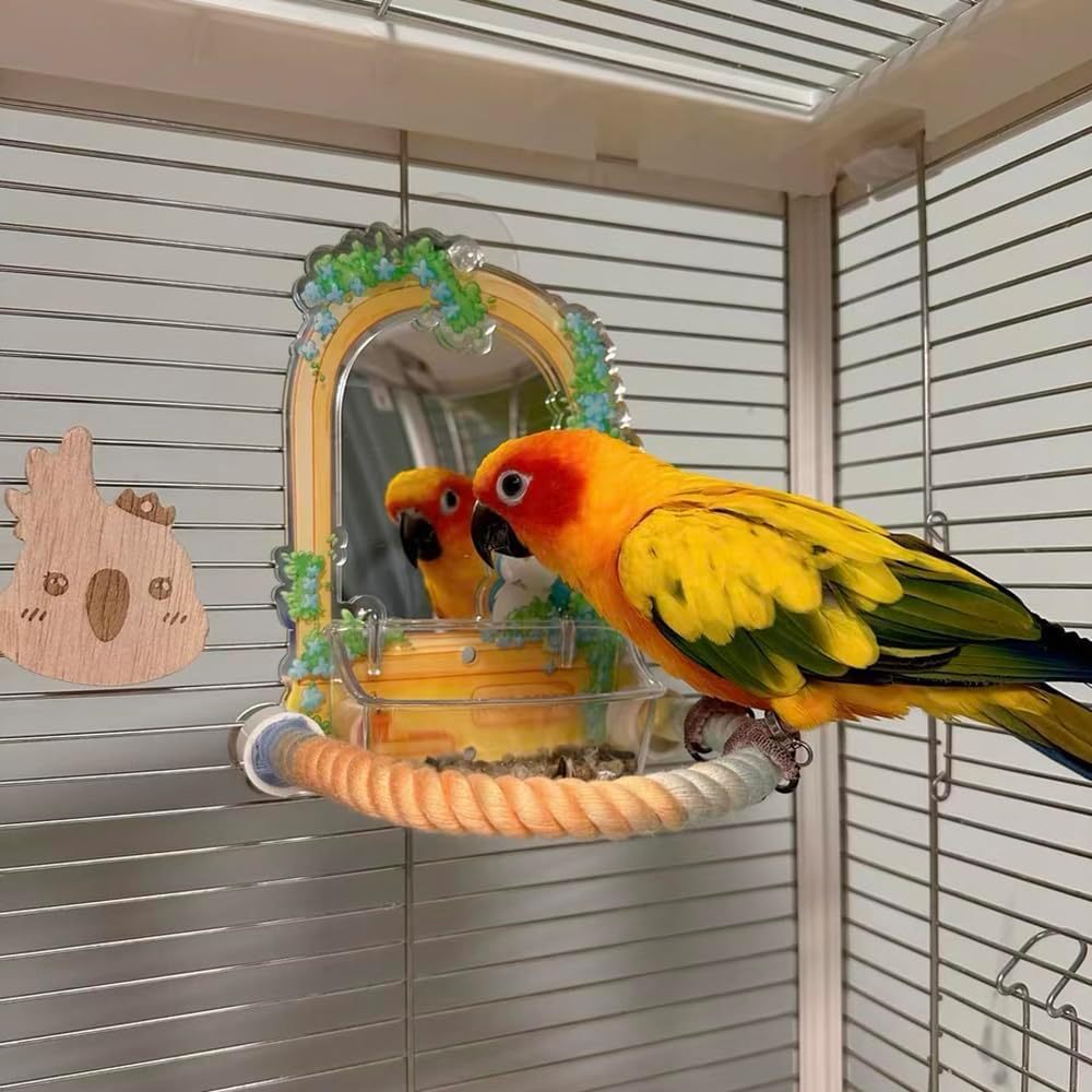 Gradient Colorful Bird Rope Perch