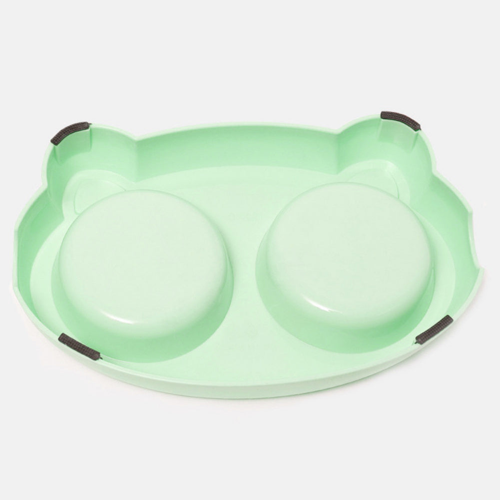 Pet Double Bowls, Stainless Steel Pet Food Bowl Water