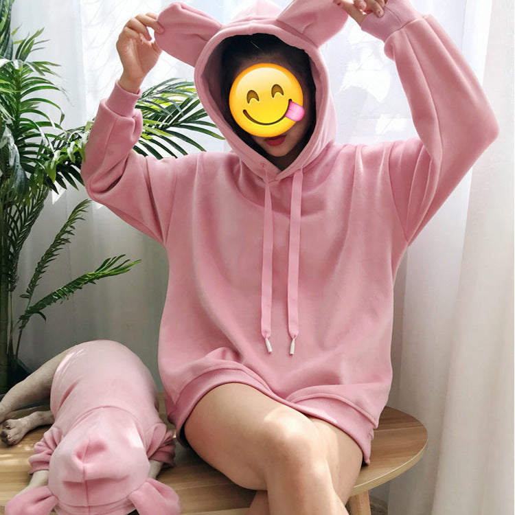 Pet Parent Child Outfit Hooded Double Sided