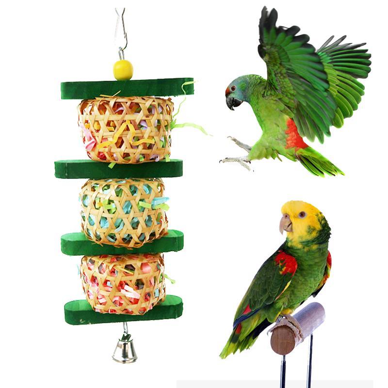 Parrot Supplies Bird Toy Rattan Woven