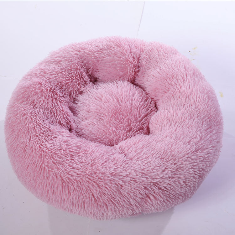 Small Dogs Round Plush Cat Litter Kennel Pet