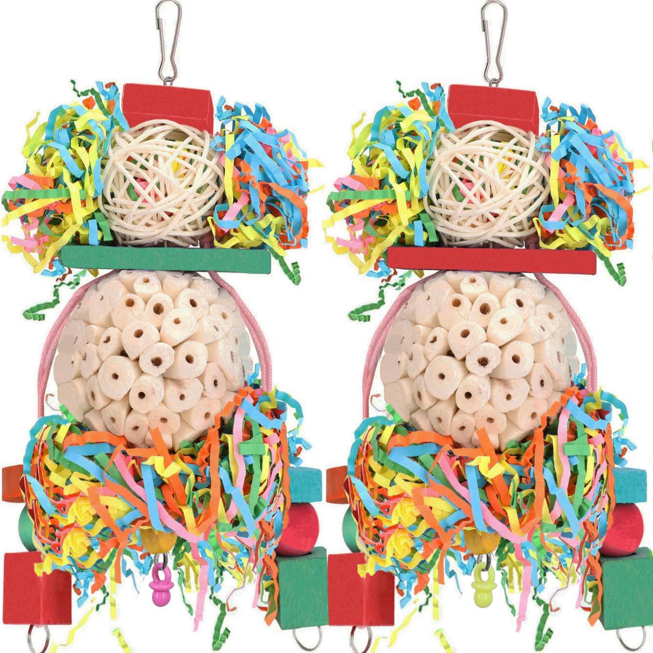 Parrot Toys Wooden Bird Cage Accessories