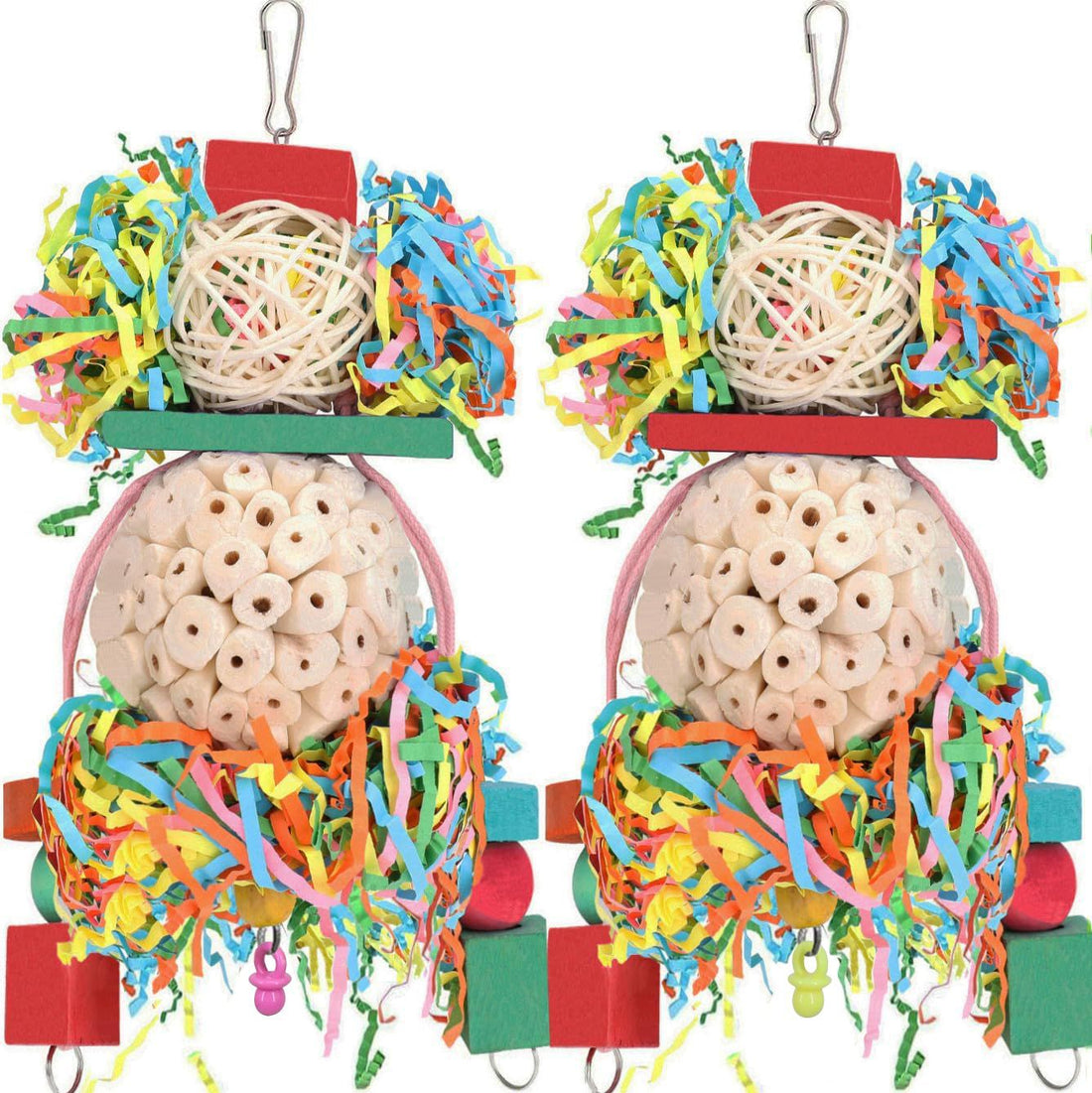Parrot Toys Wooden Bird Cage Accessories