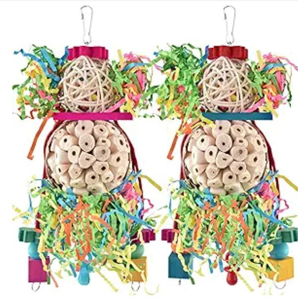 Parrot Toys Wooden Bird Cage Accessories