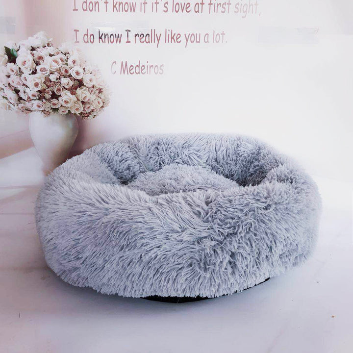 Small Dogs Round Plush Cat Litter Kennel Pet