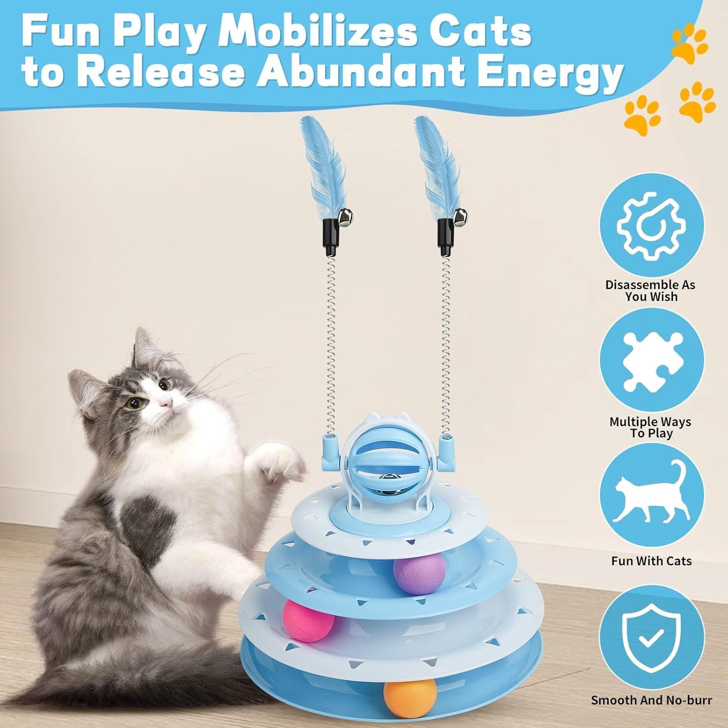 Cat Toys For Indoor Cats Kitten Toys Interactive