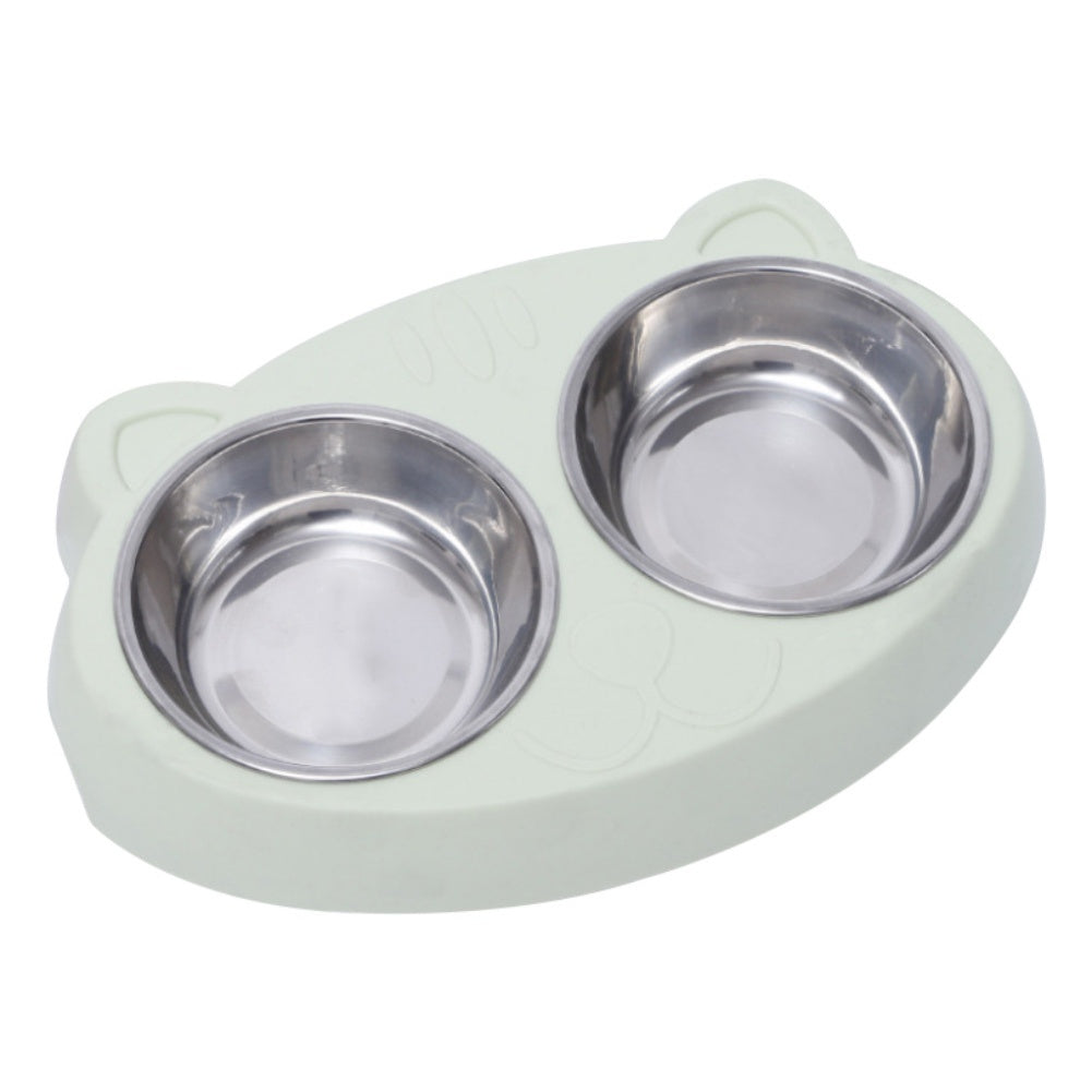 Pet Double Bowls, Stainless Steel Pet Food Bowl Water