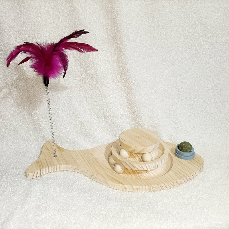 Cat Toys From Solid Wood Cat Turntable