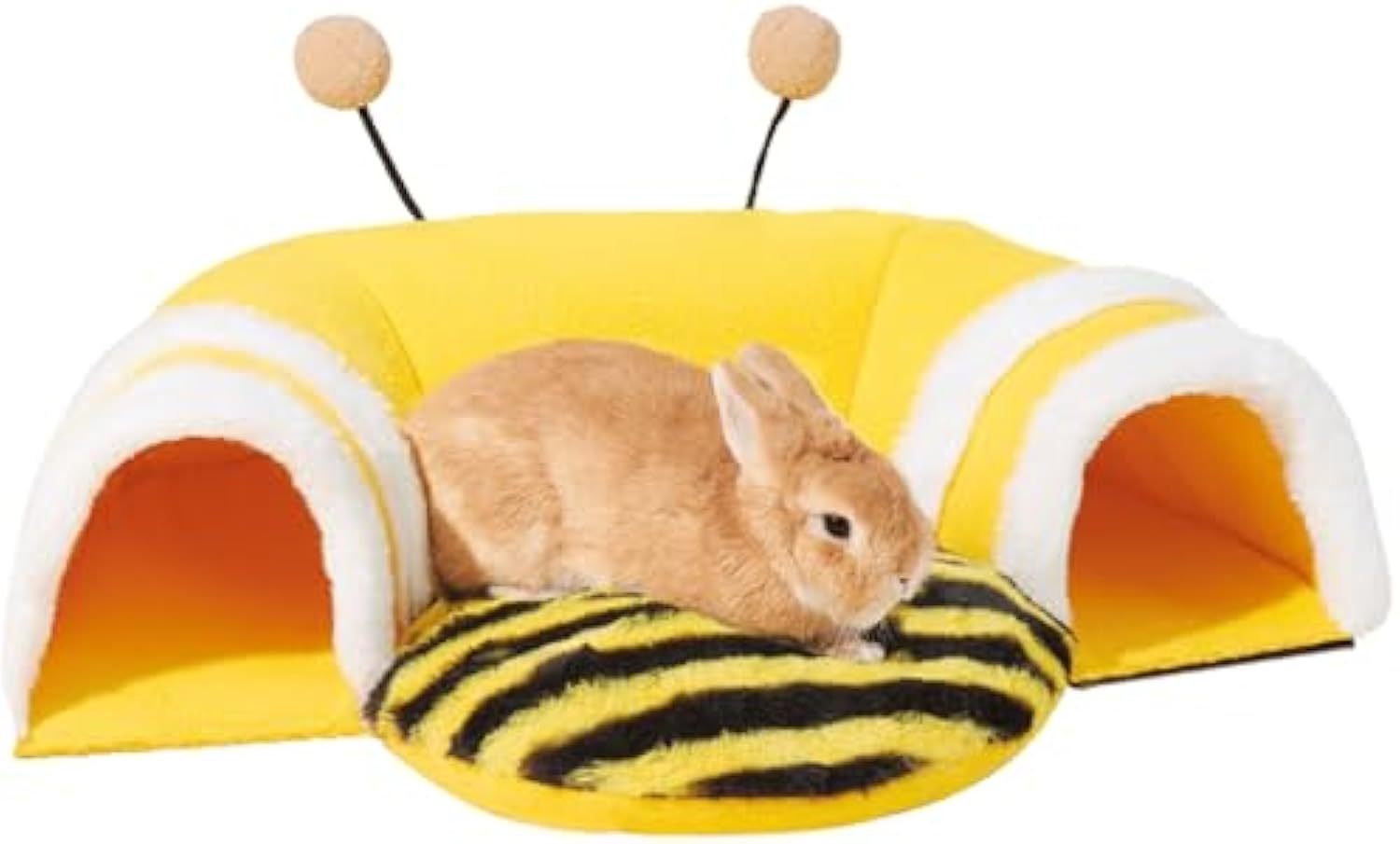 Warm Rabbit Hideout Tunnel Bed, Cute Bee Shap