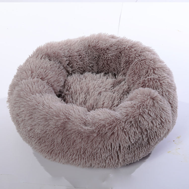 Small Dogs Round Plush Cat Litter Kennel Pet