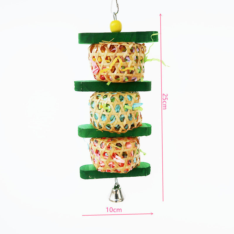 Parrot Supplies Bird Toy Rattan Woven
