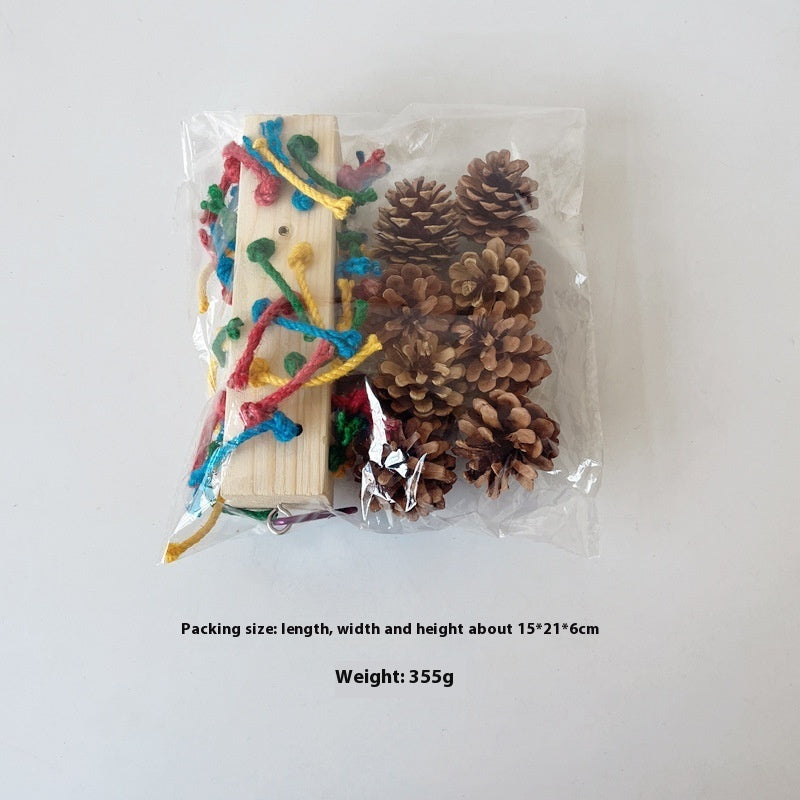 Solid Wood Parrot Toy Bird Stand